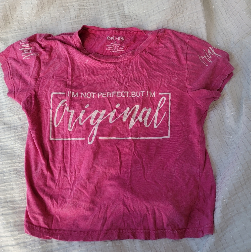 hot pink I'm not perfect but I'm original shirt